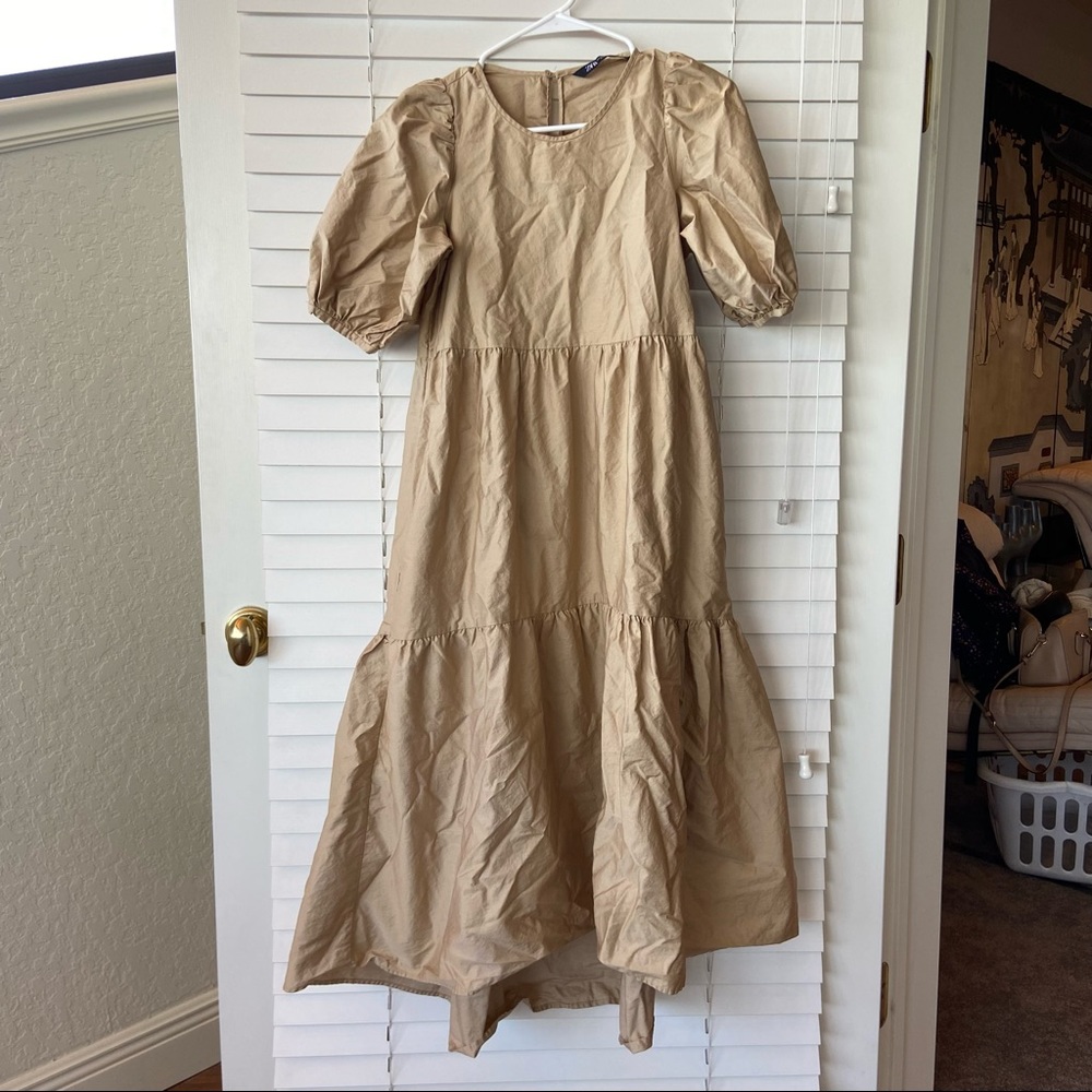 SOLD Zara tiered poplin dress